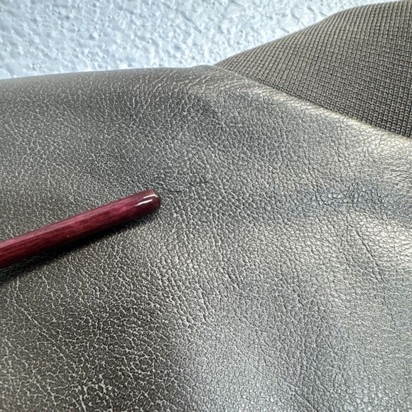 V.I.P. Collection Gray Mens Pleather Jacket Zip Up Size XL New With Tags - Picture 15 of 16